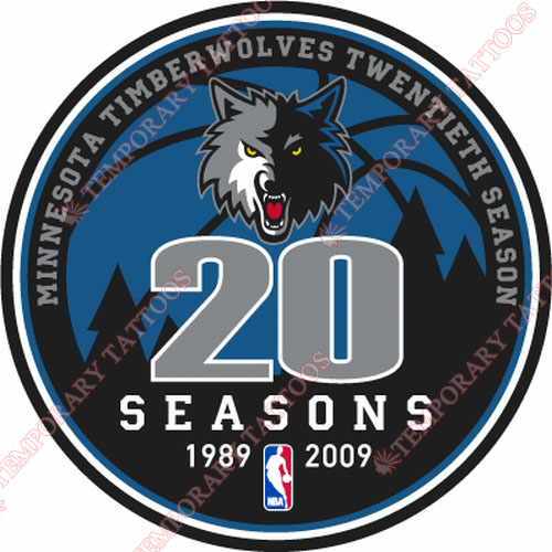Minnesota Timberwolves Customize Temporary Tattoos Stickers NO.1092